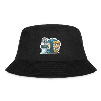 Kraft des Windes: Windenergie - Bucket Hat - Schwarz - Vorne - Lela (165cm)