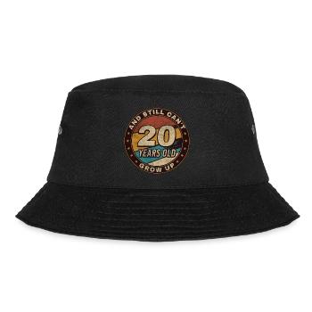 20th Anniversary Gift Retro 20th Birthday - Bucket Hat - black - Front - Lela (165cm)