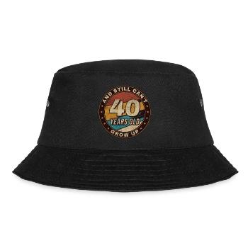 40 Jahre Geburtstag Geschenk Retro 40. Geburtstag - Bucket Hat - Schwarz - Vorne - Lela (165cm)