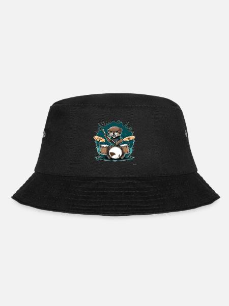 Otter-Trommler - Bucket Hat - Schwarz