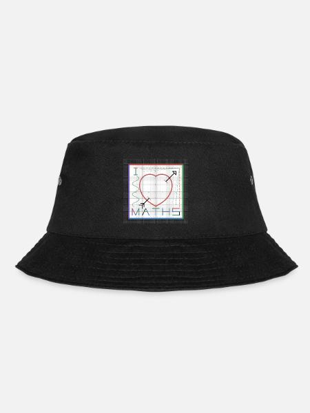 I Love Maths (white background) - Bucket Hat - black