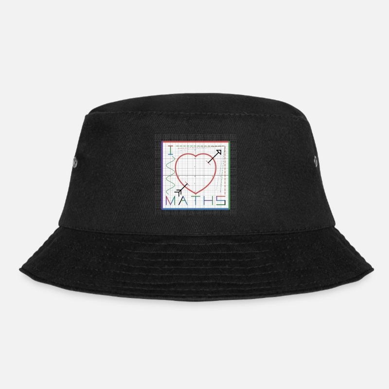 I Love Maths (white background) - Bucket Hat - black