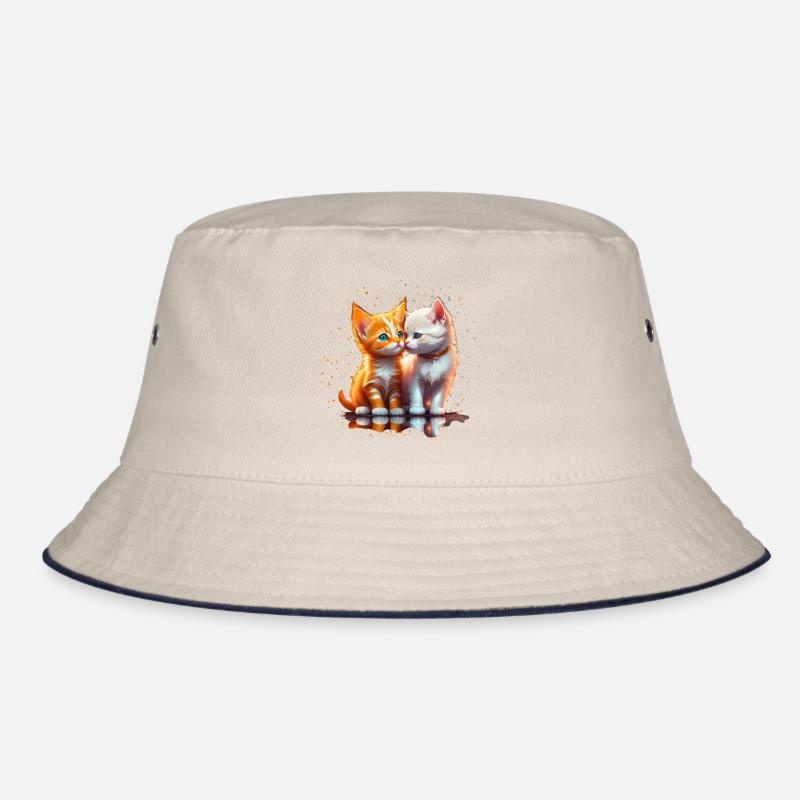 Kittens in love Bucket Hat