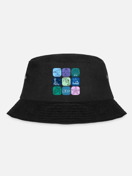 Nordsee Ostsee Leuchtturm Moin Frieslad Meer Urlau - Bucket Hat - Schwarz
