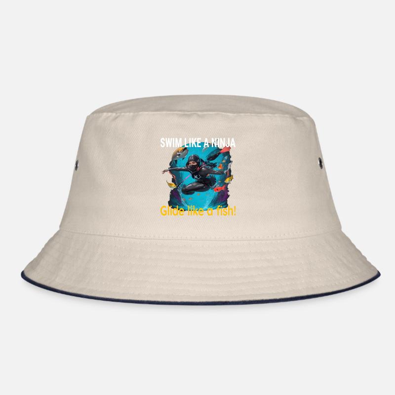 Swim Like a Ninja, Glide Like a Fish! Bucket Hat