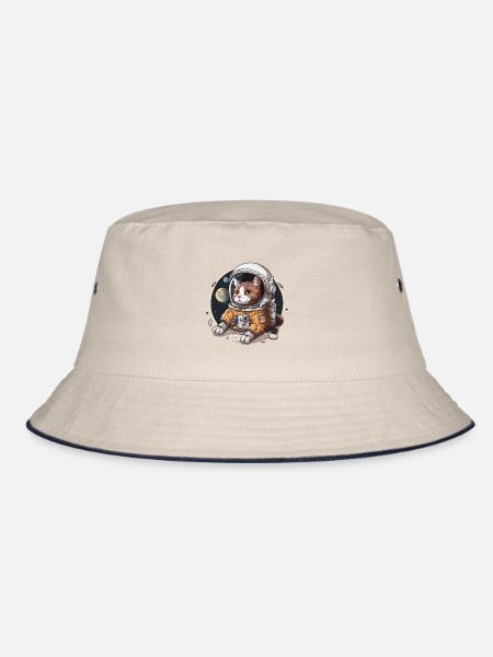 Cosmic Adventure - Bucket Hat - ecru/navy - Front