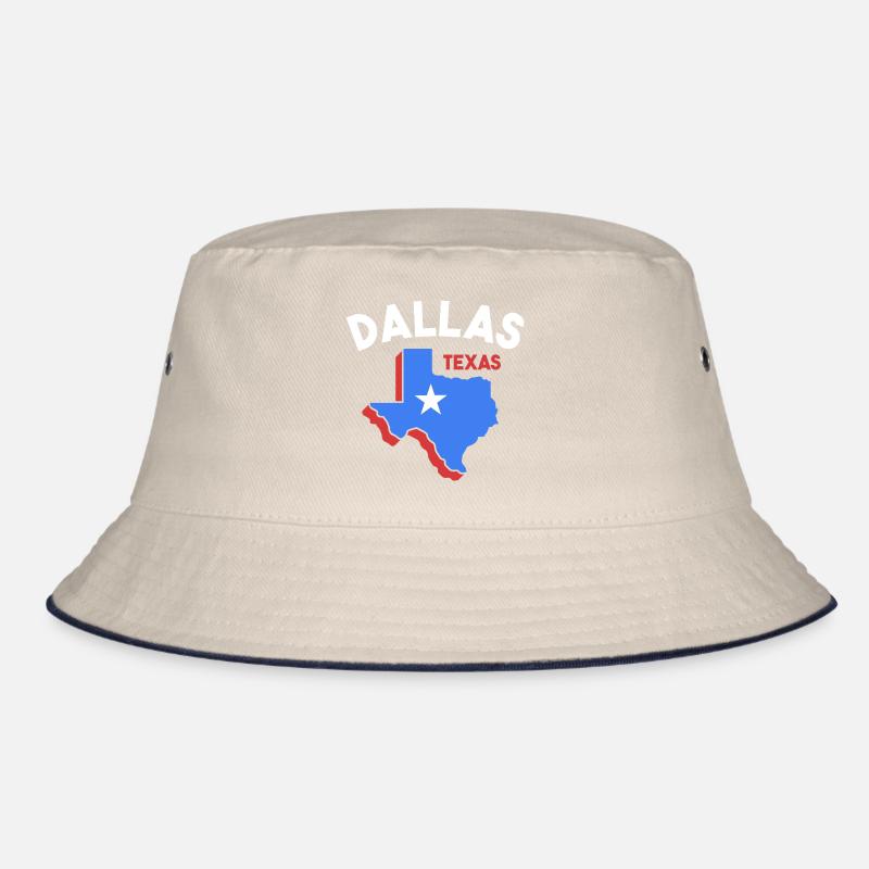 Dallas Texas Map Design for Proud Dallasites Bucket Hat