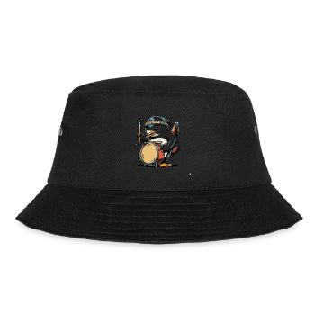 Drummer Penguin - Bucket Hat - black - Front - Lela (165cm)