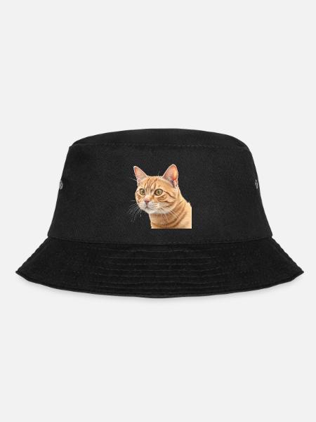 Katze - Bucket Hat - Schwarz