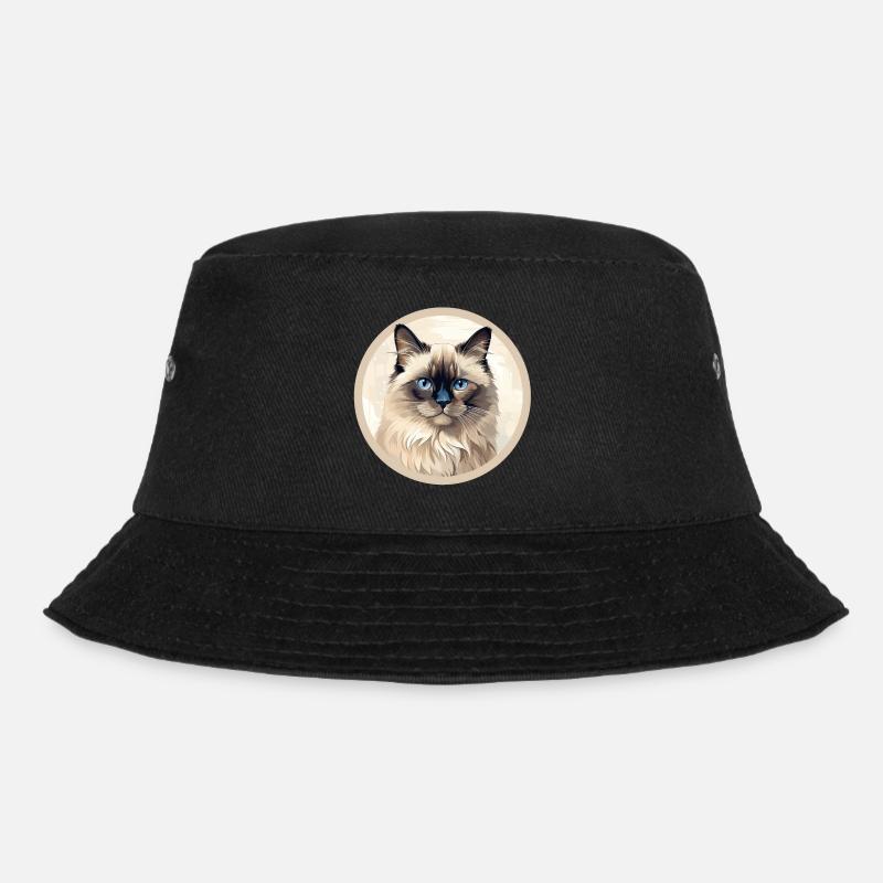 Birma Katze - Bucket Hat - Schwarz