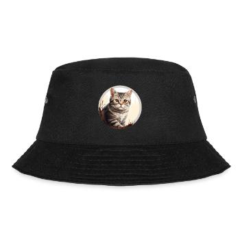 American Shorthair Cat - Bucket Hat - black - Front - Lela (165cm)