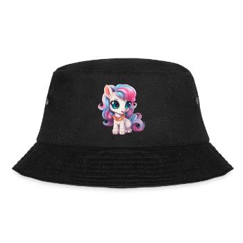 small pony in blue pink - Bucket Hat - black - Front - Lela (165cm)