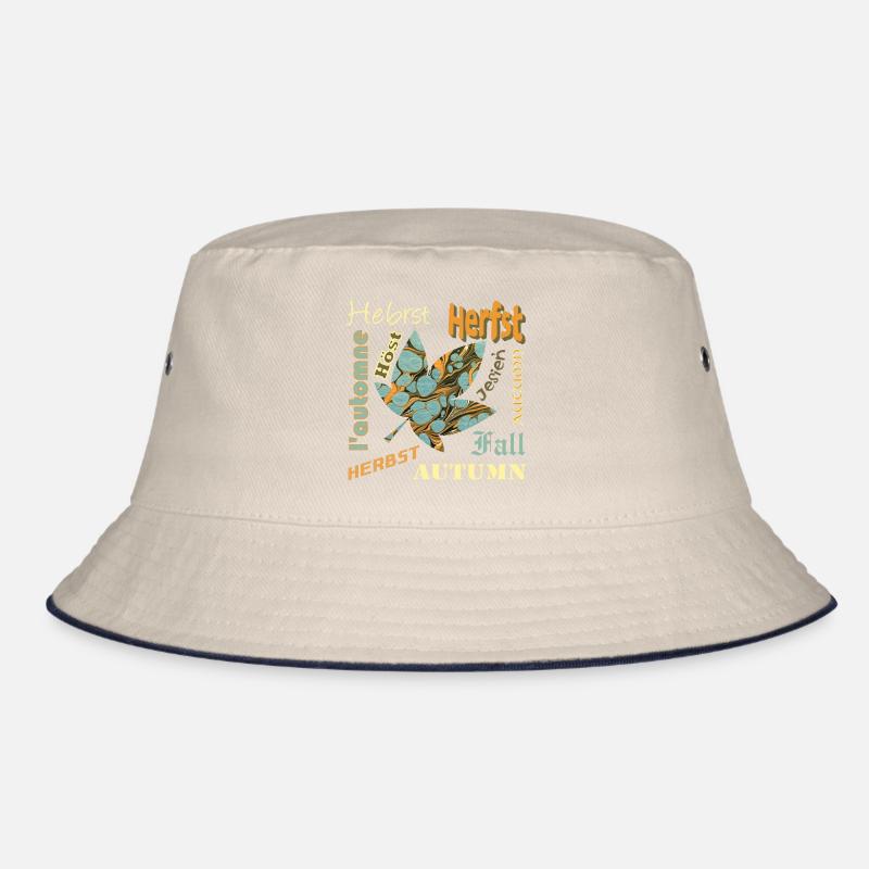 Autumn font with sheet E 204 Bucket Hat