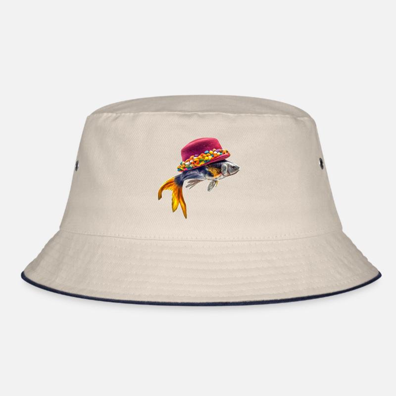 Fisch mit Hut Bucket Hat