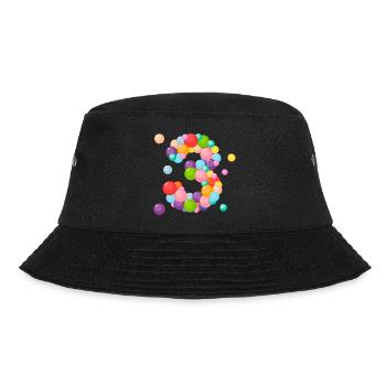 drei Jahre, ich bin 3 Jahre alt, Geburtstag 3 Jahre, 3 Jahre alt - Bucket Hat - Schwarz - Vorne - Lela (165cm)