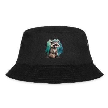 Süßer Waschbär - Bucket Hat - Schwarz - Vorne - Lela (165cm)