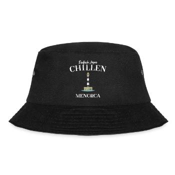 Meer Chillen, Menorca, Balearen - Bucket Hat - Schwarz - Vorne - Lela (165cm)