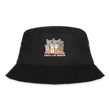 Katze Statement Kuscheltier Haustiere Heimtier - Bucket Hat - Schwarz - Vorne - Lela (165cm)