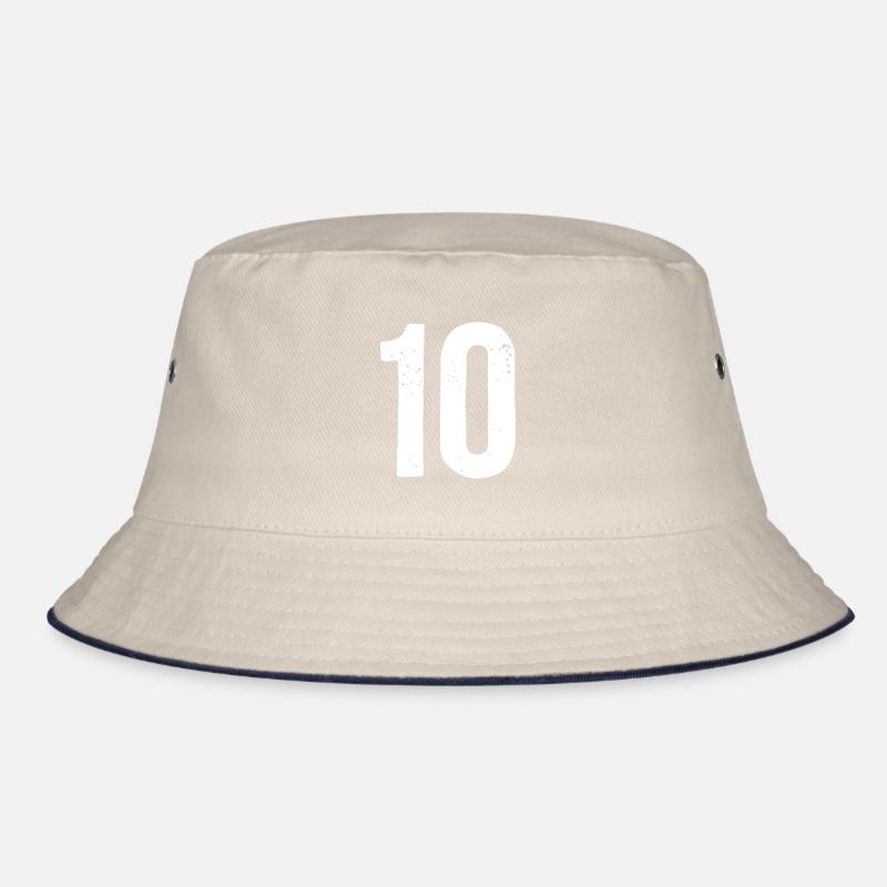 10 Numbers White Bucket Hat