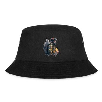 Feuerwehrmann im Einsatz - Bucket Hat - Schwarz - Vorne - Lela (165cm)