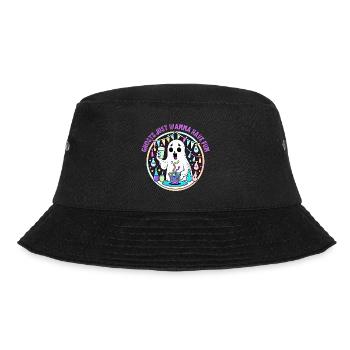 Ghosts just wanna have fun - Bucket Hat - black - Front - Lela (165cm)