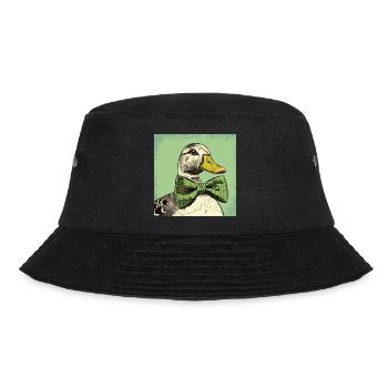 Duck with Bowtie - Bucket Hat - Schwarz - Vorne - Lela (165cm)