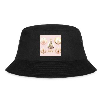 Frohe Weihnachten - Bucket Hat - Schwarz - Vorne - Lela (165cm)