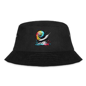 Snail / Animal / Crawling / Slimy / Slow - Bucket Hat - black - Front - Lela (165cm)