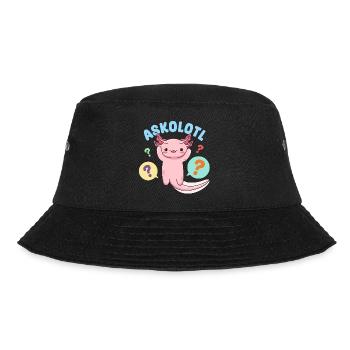 Askolotl Pun Design for Axolotl Lovers - Bucket Hat - black - Front - Lela (165cm)