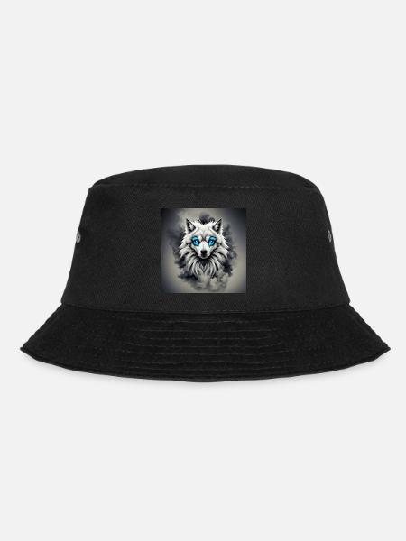 loup yeux bleus - Bob - noir
