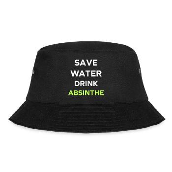 Save water drink absinthe - Bucket Hat - black - Front - Lela (165cm)