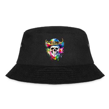 Skull couleur avec chapeau - Bob - noir - Devant - Lela (165cm)