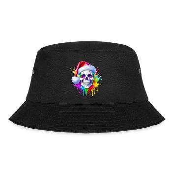 Skull Christmas Color - Bucket Hat - black - Front - Lela (165cm)
