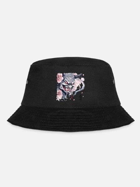 Japanese Hannya - Bucket Hat - black