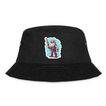 Pixel Rocker Mit Langem Bart Gaming Shirt - Bucket Hat - Schwarz - Vorne - Lela (165cm)