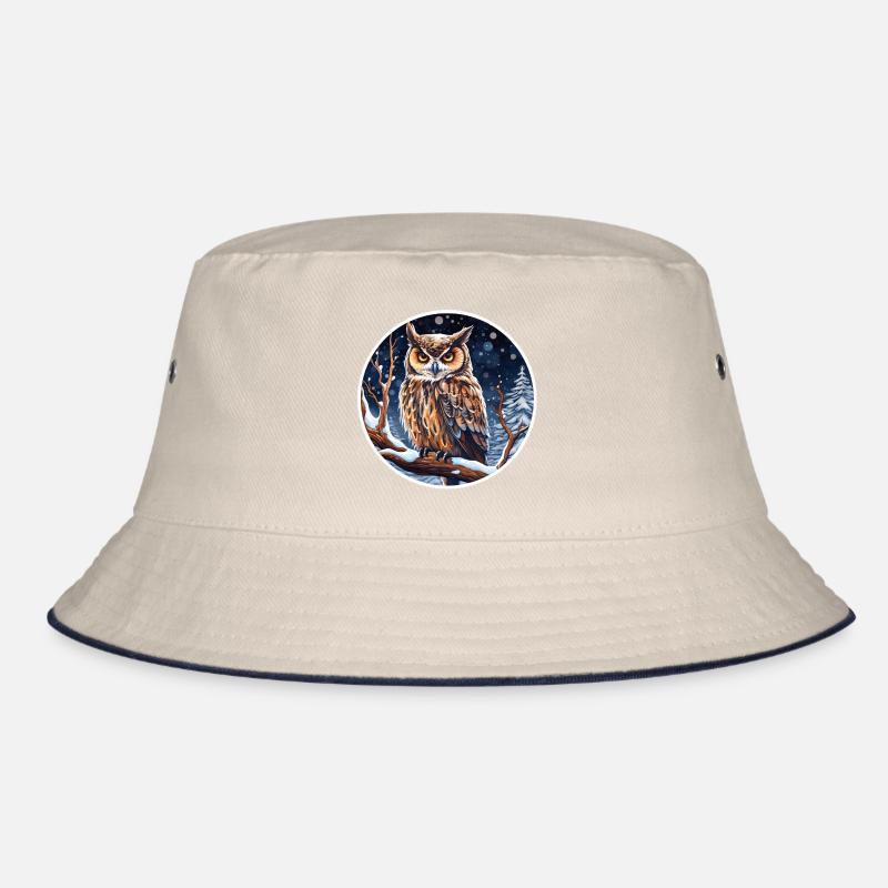 Uhu im Winter Bucket Hat