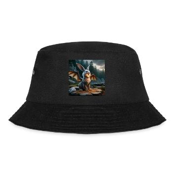Feuerspeiender Hase Drache #20 - Bucket Hat - Schwarz - Vorne - Lela (165cm)