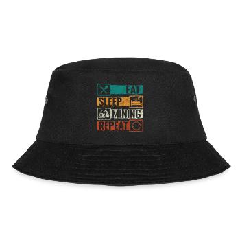 Bergmann Steine - Bucket Hat - Schwarz - Vorne - Lela (165cm)