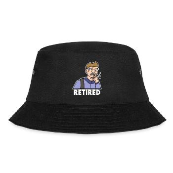 Senior Spruch Pensionist Ruhestand Pensionierung - Bucket Hat - Schwarz - Vorne - Lela (165cm)