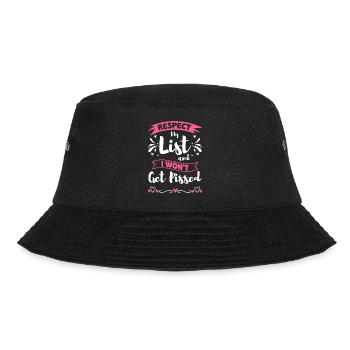 Einkauf Shopaholik Shopping Queen Mode - Bucket Hat - Schwarz - Vorne - Lela (165cm)