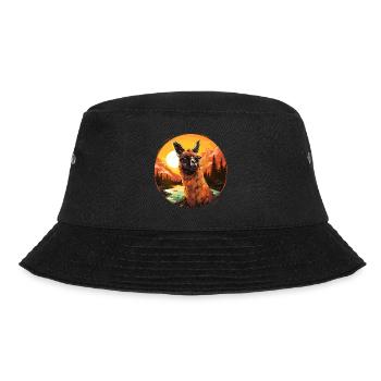 Llama with sunglasses - Bucket Hat - black - Front - Lela (165cm)