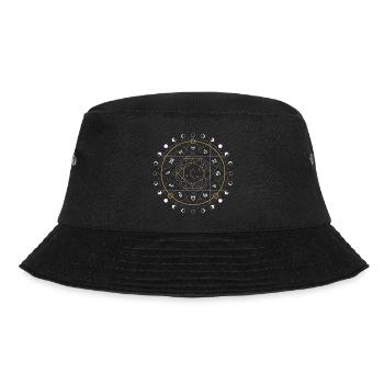 Mystic Moon Siegel Kreis - Bucket Hat - Schwarz - Vorne - Lela (165cm)