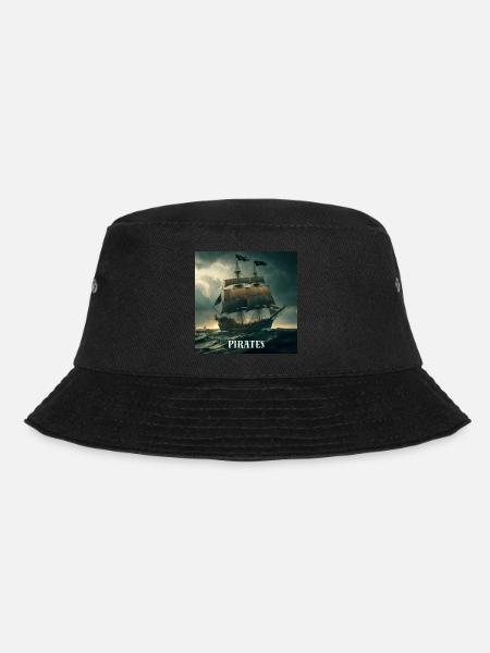 Pirate Ship - Bucket Hat - black