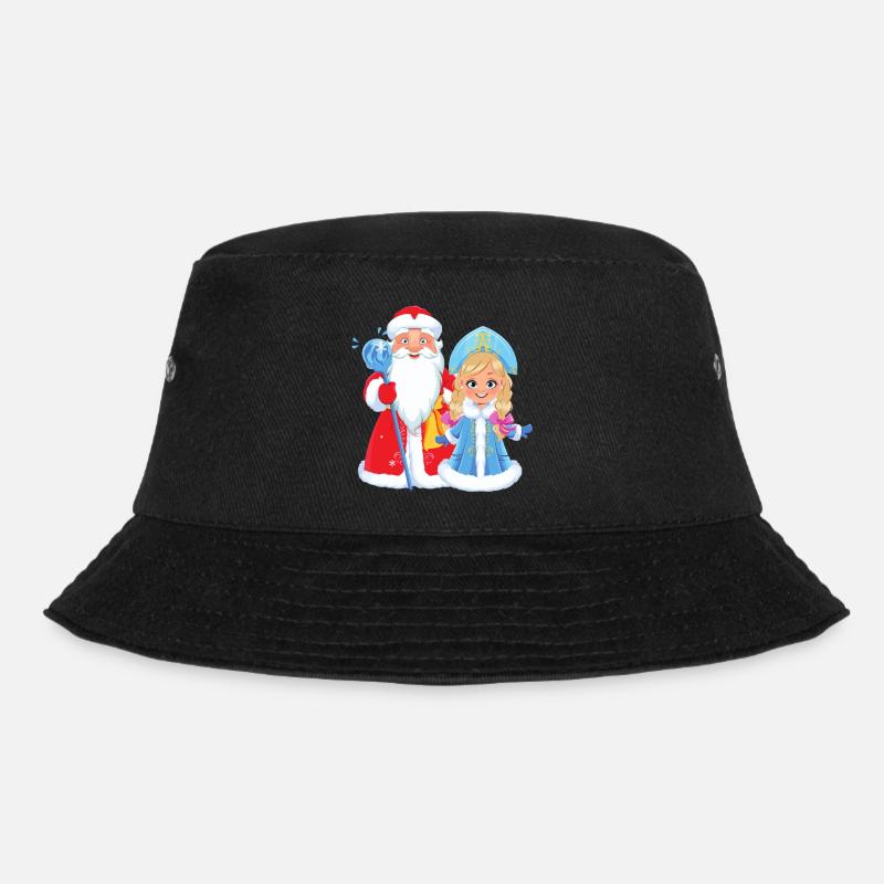 Ded Moroz Snegurotschka russischer Weihnachtsmann - Bucket Hat - Schwarz