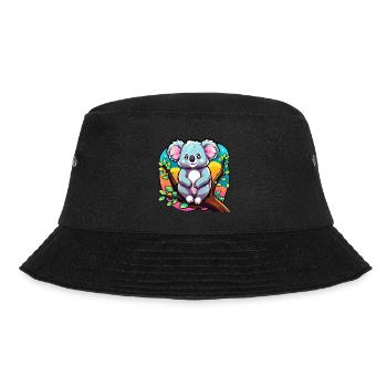 Koala Drawing - Bucket Hat - black - Front - Lela (165cm)