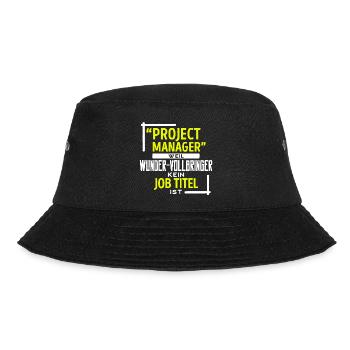Job Statement Project Manager Profession Career Work - Bucket Hat - black - Front - Lela (165cm)