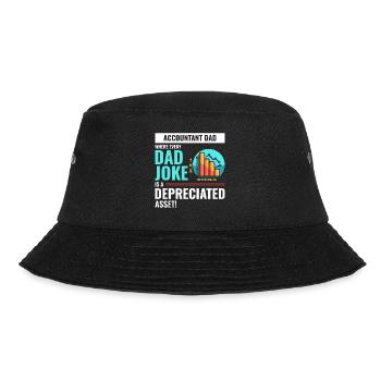 Buchhalter Papa Witz abgeschriebener Vermögenswert Vatertag - Bucket Hat - Schwarz - Vorne - Lela (165cm)