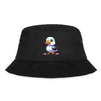Duck Illustration - Bucket Hat - black - Front - Lela (165cm)