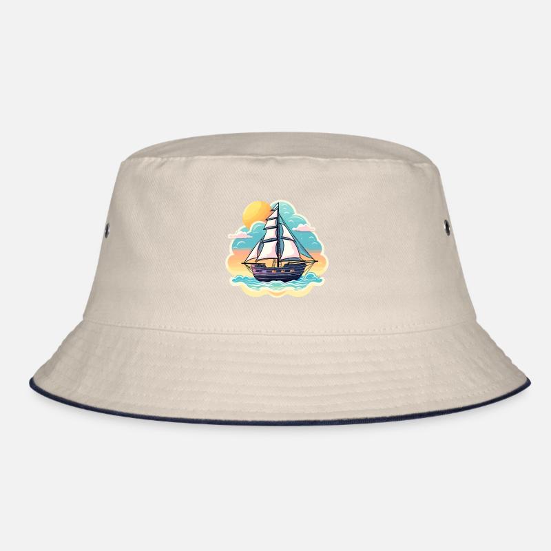 Segelboot Illustration Bucket Hat
