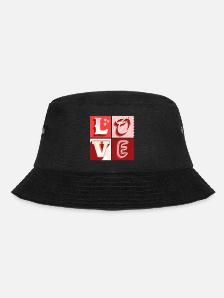 Love Love Scripture Heart Partner Couple In Love - Bucket Hat - black